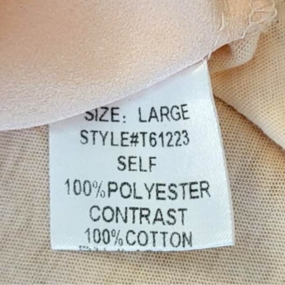 Comme Toi (Anthropologie) Short Sleeve Top with Cut-out Crochet Details in Peach - Picture 12 of 12